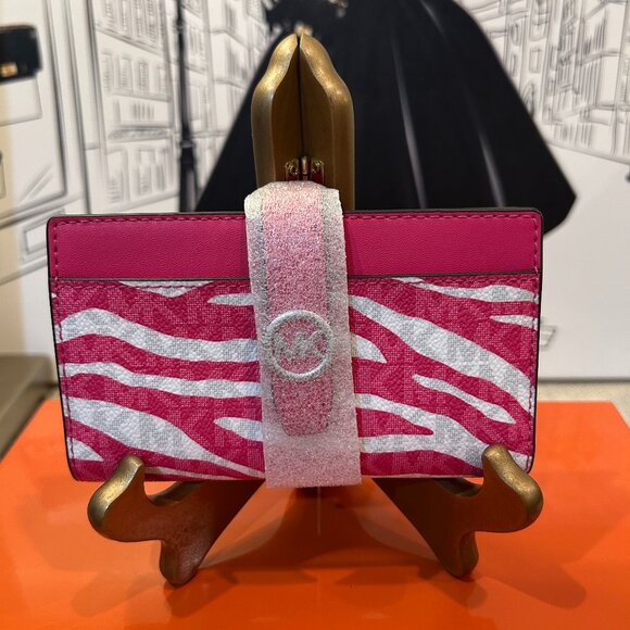 Michael Kors Greenwich Medium Zebra Signature Logo Wallet